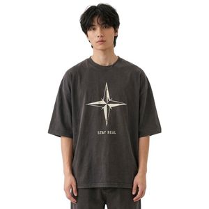 Custom Printed Heavyweight Cotton Tees High Quality Luxury Oversized Drop Shoulder <b>Boxy</b> Fit Streetwear Men <b>T</b> <b>Shirts</b> - Product Image 4