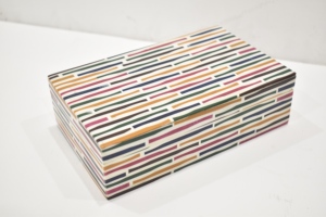 Luxury MDF Resin Decorative Storage <b>Box</b> with Lid Modern Tabletop Organizer Gift <b>Box</b> - Product Image 2