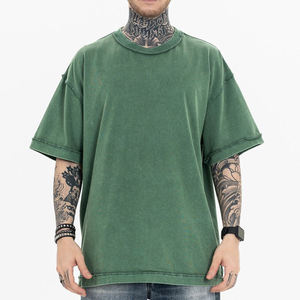 เสื้อยืดคอกลมแขนสั้นสีดำสำหรับผู้ชาย ผ้าฝ้าย 100% ทรงหลวม สไตล์วินเทจ ผ้าเจอร์ซีย์ถัก ลายพิมพ์ซิลค์สกรีนแบบกำหนดเอง - Product Image 5