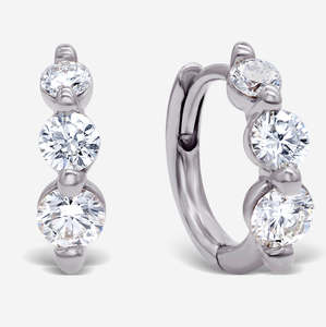 Aros Redondos Elegantes con Diamantes Cultivados en Laboratorio, Certificados por IGI, Color D E F, Claridad VVS VS, Oro, Oro Rosa, Oro Blanco, Plata - Product Image 5