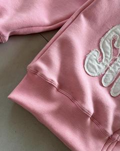 Sudadera con Capucha Rosa, Cierre de Cremallera, Corte Regular, Forro Polar de Algodón, Diseño con Bolsillos, Informal, Unisex, Ropa de Invierno, Estampado, Cómoda - Product Image 4