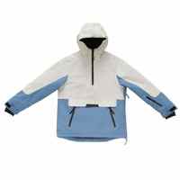 Sweat à capuche imperméable pour homme, veste de snowboard, coupe-vent d'hiver, sport de plein air, demi-zip, colorblock, respirant, vêtements de ski