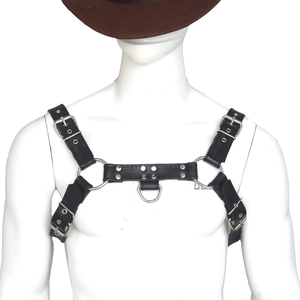 Capuche de privation sensorielle en cuir de vachette avec fermeture éclair et sangles réglables - Product Image 1