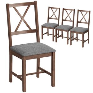 Set di 4 sedie da pranzo grigie per soggiorno e cucina, mobili da giardino - Product Image 6