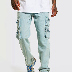 DREAMCATCHER ENTERPRISES Men's ODM Denim Pants Manufacturer Eco-Friendly Breathable Vintage Style High Waist Wide Leg <b>Jeans</b> - Product Image 1