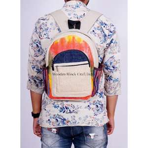 กระเป๋าเป้สะพายหลังผ้าแคนวาสสไตล์วินเทจสุดหรู  รักษ์โลก น้ำหนักเบา ความจุเยอะ เหมาะสำหรับเดินทางและไปโรงเรียน พร้อมซิปและหัวเข็มขัด - Product Image 6