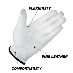 Gants de golf en cuir Cabretta pour hommes, personnalisés OEM, avec fermeture auto-agrippante, haute performance, résistants à la transpiration, pour les sports de plein air - Product Image 6