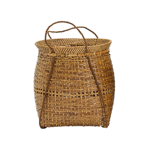 Panier en bambou vintage avec poignées, boîte de rangement, organiseurs, accessoires pour la maison, panier à linge, conteneur alimentaire tissé pour la cuisine - Product Image 3