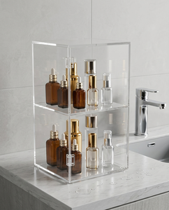 Nuevo Mueble de Almacenamiento de Cosméticos de Acrílico Personalizado, Moderno, Lavable, Fácil de Montar, Transparente, con Estante de Exhibición Alto - Product Image 2