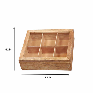 Wood Masala Spice <b>Box</b> Dishwasher Safe Spice <b>Box</b> And Spoon Square <b>Herb</b> Storage Container <b>Box</b> - Product Image 4