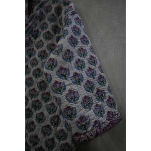 Chaqueta Acolchada de Algodón Kantha, Abrigo Largo Reversible Estilo Boho para Mujer, Bata Hecha a Mano Estilo Kimono - Product Image 2