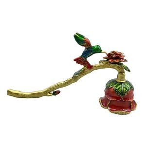 Hummingbird On Branch Aroma <b>Burner</b> Decorative <b>Candle</b> Warmer Indoor Home Decoration Bronze Material - Product Image 2