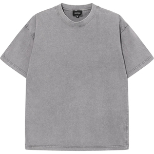 T-shirt à manches courtes pour homme, couleur unie, col rond, coton jersey 100% lavé, coupe décontractée, longueur normale - Product Image 5