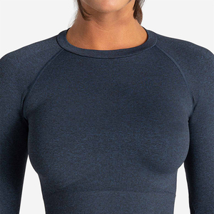 Camiseta de Yoga para Mujer, Elástica en Cuatro Direcciones, Transpirable, de Secado Rápido, Ropa Deportiva para Fitness, Ejercicio, Gimnasio, Sin Costuras, Suave - Product Image 6
