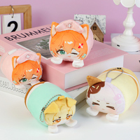 Porte-clés en peluche douce écologique, pendentif de sac, petits accessoires, motif dessin animé mignon, cadeau pour fille, vente en gros, cordon