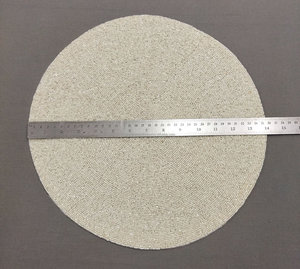 Ivory Round <b>Beaded</b> <b>Placemat</b> Handmade Dining Table Mat Minimalist Charger Plate Wedding Table Decor Gift - Product Image 3