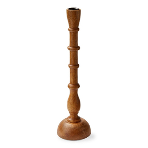 Support de bougie en bois de Neem, forme colonne, décoration d'intérieur, design conique fait main, pour bougies coniques, en promotion - Product Image 2