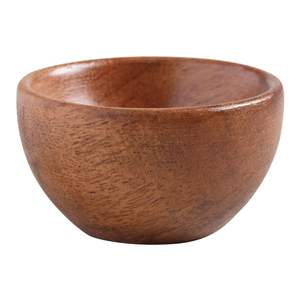 Tazón Redondo Pequeño de Madera de Acacia Natural Ecológica Hecho a Mano para Ensaladas, Bocadillos y Salsas, Utensilios de Cocina Sostenibles, Decoración del Hogar - Product Image 1