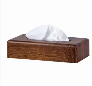 Caja de pañuelos de nogal de alta calidad única y moderna de lujo con logotipo personalizado, caja de pañuelos de madera de nogal para el hogar, Hotel, oficina y área de cocina - Product Image 2