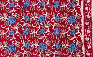 Tela india estampada a mano, hermosa tela decorativa hecha a mano con estampado floral, tela de algodón para confección de vestidos, textiles para el hogar, estampado personalizado - Product Image 3