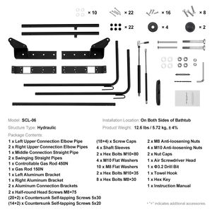 Sollevatore Idraulico Regolabile 69-96.5 pollici per Coperture Vasche Idromassaggio e Piscine, Installabile su Entrambi i Lati (Parte Superiore) - Product Image 4