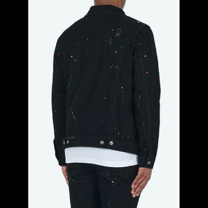 Vestes en jean respirantes pour hommes avec logo personnalisé, style urbain, 100 % coton, grandes tailles, service OEM - Product Image 3