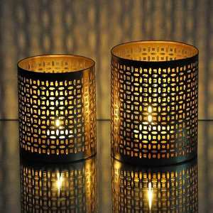 2 Pieces AZORA INDUSTRIES Durable Iron Handmade Votive <b>Candle</b> <b>Holders</b> for Birthday/Wedding/Christmas Parties Home - Product Image 5
