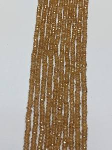 Perles Rondelles Facettées en Zircon Brun Naturel de Haute Qualité 3,50mm-4mm pour la Fabrication de Bijoux M.Y.GEMS NBZ-T211 Certifiées AIGS - Product Image 4