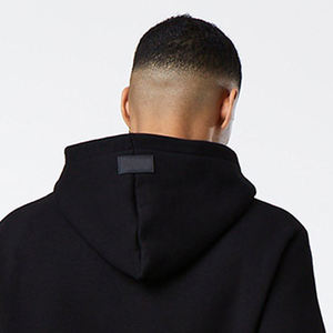 Custom Logo Men Pullover Sweatshirt <b>Hoodie</b> Cotton Fleece Regular Fit Streetwear Bulk Wholesale Manufacturer - Product Image 4