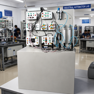 Entrenamiento Industrial Electro-Necumático |   Entrenador Electroneumático para Experimentos de Automatización de Laboratorio de Ingeniería Mecánica con PLC y Sensores - Product Image 2