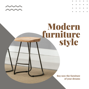 Modern Bar <b>Stool</b> with Solid Wood and High Metal Legs New Fashion Direct Use for <b>Dining</b> Hotels and Malls Wholesale Price - Product Image 2