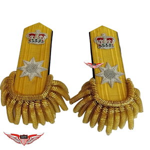 KEW - Epaulettes de Hombro Amarillos Bordados Personalizables de Alta Calidad, Accesorio de Lujo - Product Image 4