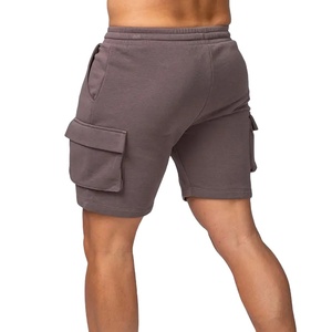 Vêtements d'entraînement avec poches en coton Streetwear Cargo Short Pants Gym Shorts For Men's Gym Workout Clothing - Product Image 3