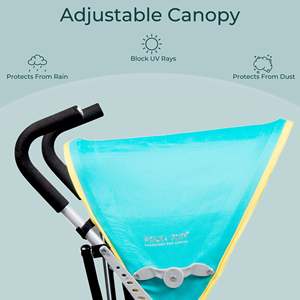 POLKA TOTS Poussette Compacte pour Nouveau-Né Landau Pliable pour Bébés EasyDrift Buggy Poussette (ZippiZest Vert Couleur) - Product Image 4