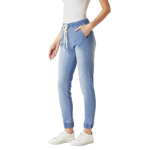 Pantalones Deportivos de Tela Tecnológica para Mujer, Cintura Alta, Cordón Ajustable, Puños Elásticos, Bolsillos Laterales, Transpirables, Poliéster y Elastano - Product Image 2