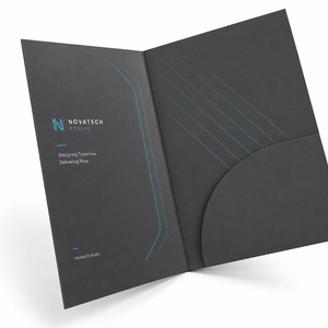 Carpeta de Presentación A4 Personalizada de Fábrica, Carpeta de Cartón con Logotipo para Informes de Oficina - Product Image 1