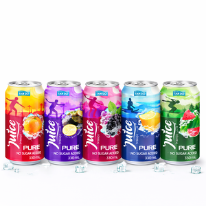 Bebida de Jugo de Frutas Enlatada de 330 ml, Sin Azúcar, Jugo Natural de Naranja, Limón, Bayas y Sandía, Proveedor OEM - Product Image 1