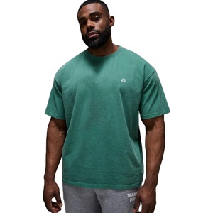 T-shirt pour hommes Boxy Fit Oversize Crop T-Shirt pour hommes 100% coton Drop Shoulder Luxury Quality Custom Logo Streetwear Hip Hop Loose fit - Product Image 1