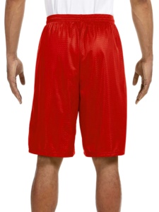 Shorts d'été en maille unie pour hommes, sportifs, pour la gym et le basketball, avec poches, teinture unie, détails perforés - Product Image 4
