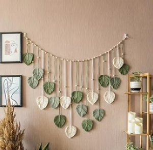 Practical Boho Macrame <b>Floating</b> <b>Shelves</b> Provide Sturdy Storage for Small Items Contemporary Design Home Decor. Available - Product Image 2