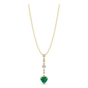 REYES Nuevo Diseño, Collar con Colgante de Esmeralda en Forma de Corazón de Oro Blanco de 14K, 3.46 Quilates, Certificado GRA, Joyería de Lujo con Moissanita - Product Image 5