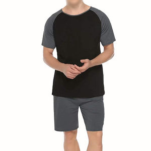 Factory Customized Men's 2-Piece Graphic <b>Knitted</b> T-Shirt Shorts <b>Set</b> Breathable Cotton Casual Cost-Effective Printed Logo Summer - Product Image 6