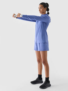 Ensemble décontracté 2 pièces pour femme : sweat à capuche respirant et short en coton, couleur personnalisable, en polyester/coton, vente en gros, écologique - Product Image 4