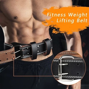 Leather <b>Weight</b> Lifting <b>Belt</b> Unisex Adjustable Back Support Waist Support for Strength <b>Training</b> with Buckle Closure - Product Image 5