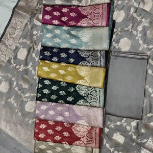 Costume en soie pure Banarasi 3 pièces - Product Image 1