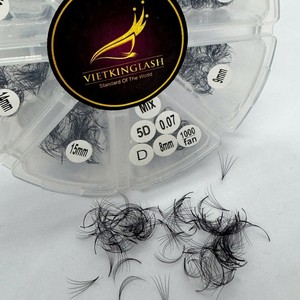ผู้จัดจำหน่ายขนตาปลอมแบบขายส่งและขายปลีก ขนาด 3D-20D คละไซส์ 7-20 มม. งอน C/D/M/L เส้นใยสังเคราะห์ รับทำโลโก้ตามสั่ง - Product Image 3