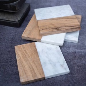 Juego de Posavasos Ecológicos de Madera y Resina, 4 Pulgadas de Diámetro, 5 mm de Grosor, Resistentes al Calor, Antideslizantes, para Bebidas, Vajilla y Manteles Individuales - Product Image 5