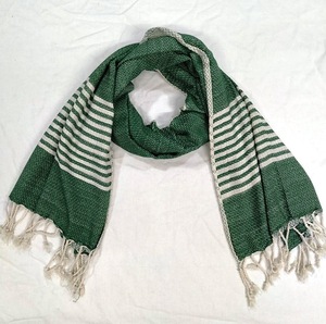 Fabricante de Toallas de Playa, Toalla Foutah de Hilo de Algodón Teñido con Rayas y Flecos - Product Image 2