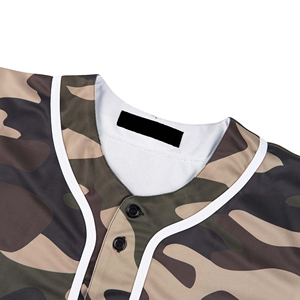 Créez votre propre maillot de baseball/softball pour adultes, 100% polyester, respirant, séchage rapide, col en V, nom d'équipe personnalisé, fermeture à boutons intégrale, sport - Product Image 3