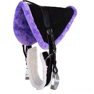 Vente chaude Qualité Coton Bareback Pad Fourrure De Vison Rembourré Nouveau Design Tapis De Selle et Étriers Circonférence Fourniture Équestre pour L'équitation - Product Image 1